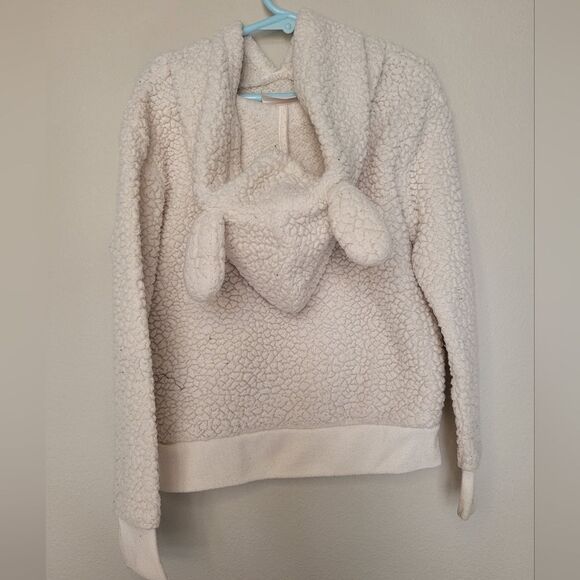 White Sherpa Hoodie Size 5 - Picture 2 of 6
